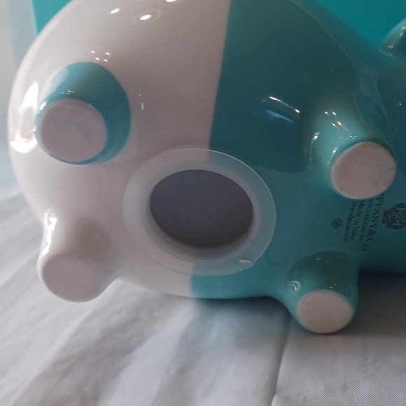 NEW Tiffany & Co Colorblock Piggy Bank in Earthenware - Picture 8 of 13